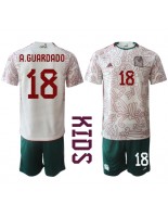 Mexiko Andres Guardado #18 Venkovní dres pro děti MS 2022 Krátký Rukáv (+ trenýrky)